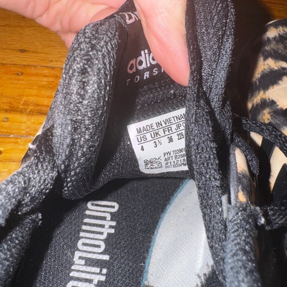 Adidas Women's Black and Cream Leopard Sneakers - Picture 4 of 4